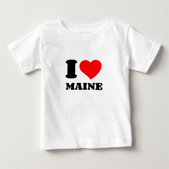 CAMISETA DE BEBÉ ME ENCANTA MAINE (Anverso)