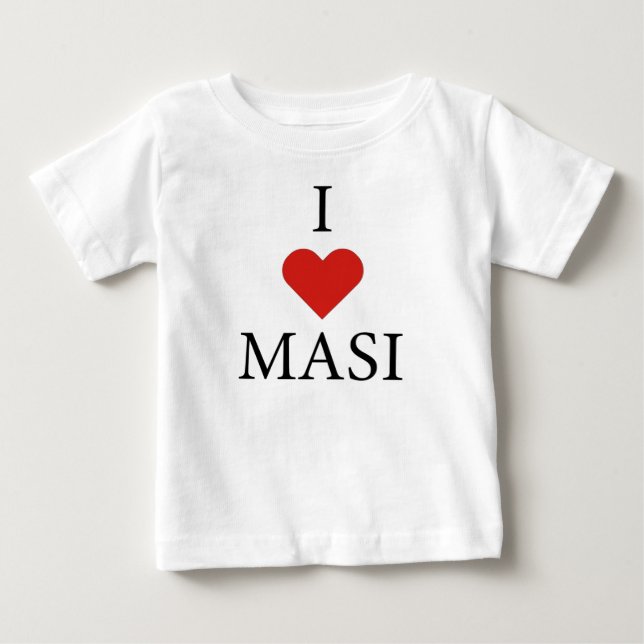 CAMISETA DE BEBÉ ME ENCANTA MASI (Anverso)