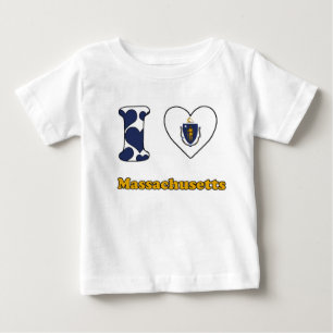 Camiseta De Bebé Me encanta Massachusetts