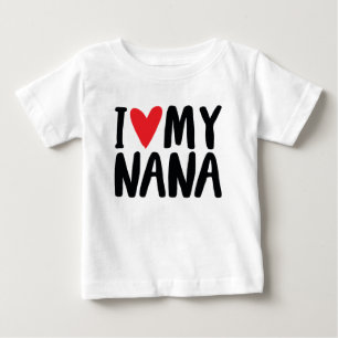 Camiseta De Bebé Me Encanta Mi Diseño Dibujado A Mano Nana
