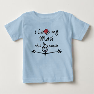 Camiseta De Bebé ¡Me encanta mi Masi! (Tía materna)