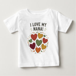 Camiseta De Bebé Me encanta mi Nana Country Hearts