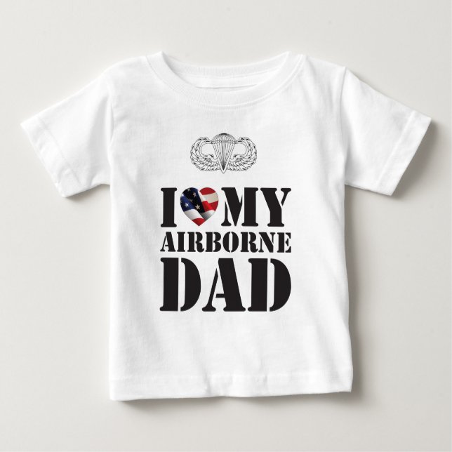 CAMISETA DE BEBÉ ME ENCANTA MI PAPÁ AÉREO (Anverso)