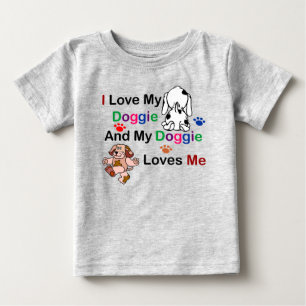 Camiseta De Bebé Me encanta mi pequeño perro tee