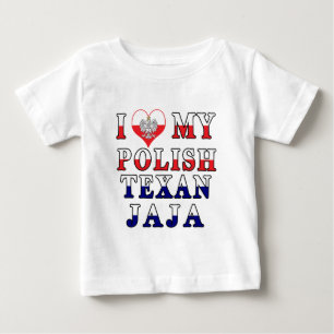 Camiseta De Bebé Me encanta mi texana polaca Jaja
