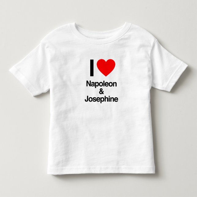 Camiseta De Bebé me encanta napoleón y josefina (Anverso)