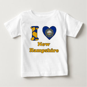Camiseta De Bebé Me encanta New Hampshire