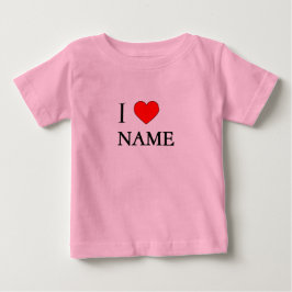 Camiseta De Bebé Me encanta nombre (personalizable)