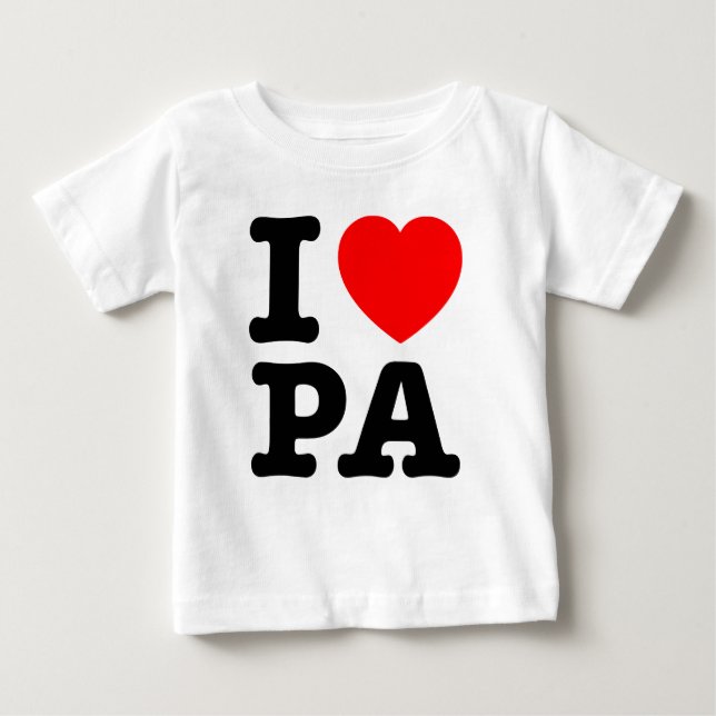 Camiseta De Bebé ME ENCANTA PA Pennsylvania (Anverso)