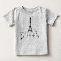 Me encanta París Torre Eiffel Bonito Gris