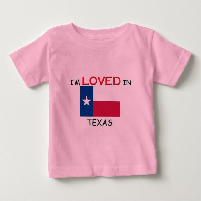 Camiseta De Bebé Me encanta TEXAS (Anverso)