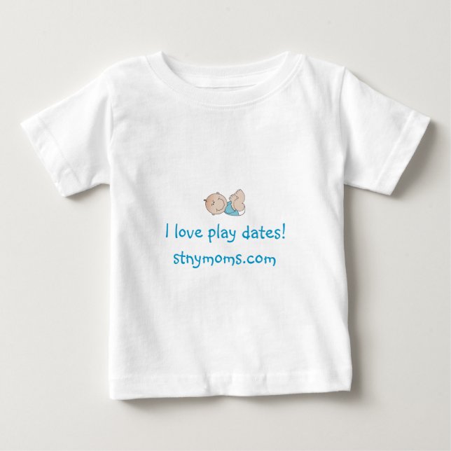 Camiseta De Bebé "Me encantan las citas de juego" - Niño (Anverso)