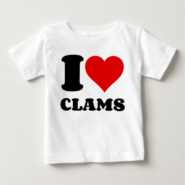 CAMISETA DE BEBÉ ME ENCANTAN LAS CLAMAS (Anverso)