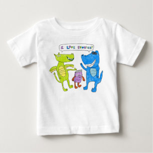 Camiseta De Bebé "Me encantan las historias", camisas de niños rudy