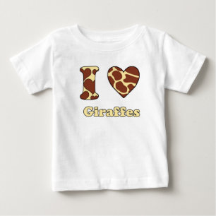 Camiseta De Bebé Me encantan las jirafas