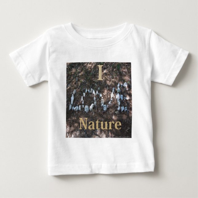 Camiseta De Bebé Me encantan las prendas y los regalos de la natura (Anverso)