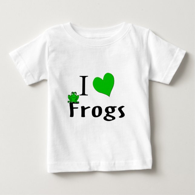 Camiseta De Bebé Me encantan las ranas (Anverso)