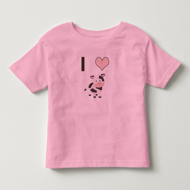 Camiseta De Bebé Me encantan las vacas (Anverso)