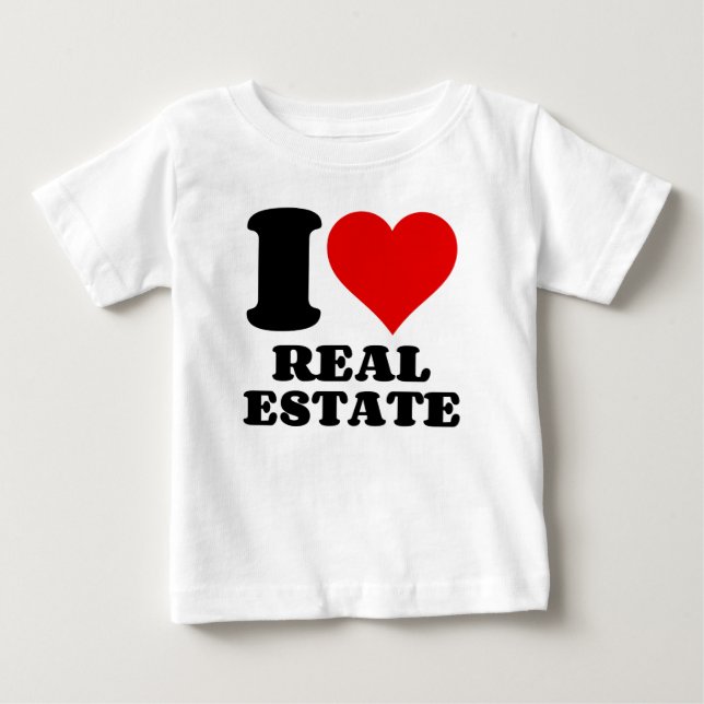 CAMISETA DE BEBÉ ME ENCANTAN LOS BIENES INMOBILIARIOS (Anverso)