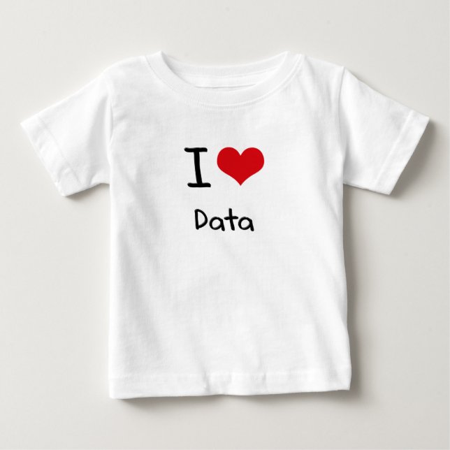Camiseta De Bebé Me encantan los datos (Anverso)