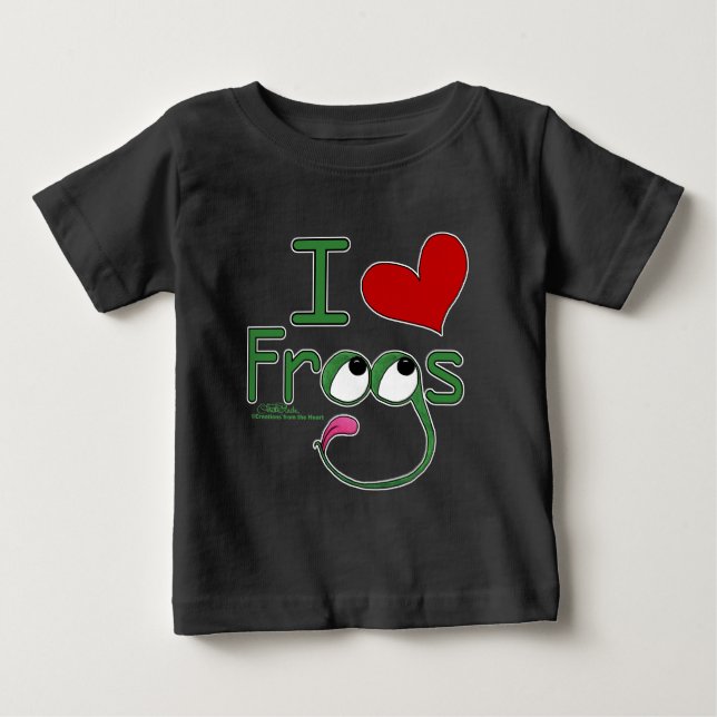 Camiseta De Bebé Me encantan los FROGS (Anverso)