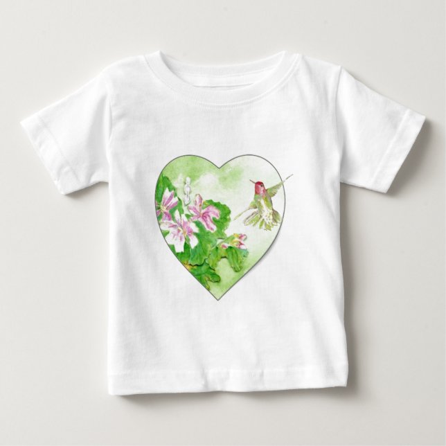 Camiseta De Bebé Me encantan los Hummingbirds, colección de aves (Anverso)