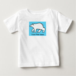 Camiseta De Bebé Me encantan los OSOS POLARES - Gráfico animal - Ár