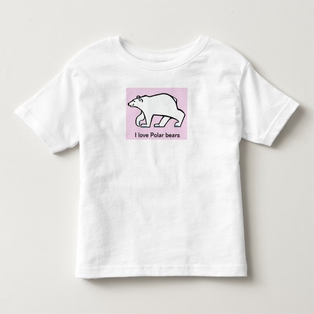 Camiseta De Bebé Me encantan los OSOS POLARES -Gráfico animal- Árti (Anverso)