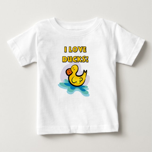 Camiseta De Bebé Me encantan los patos (Anverso)