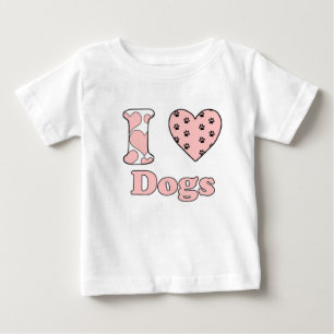 Camiseta De Bebé Me encantan los perros
