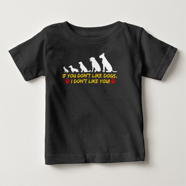Camiseta De Bebé me encantan los perros (Anverso)