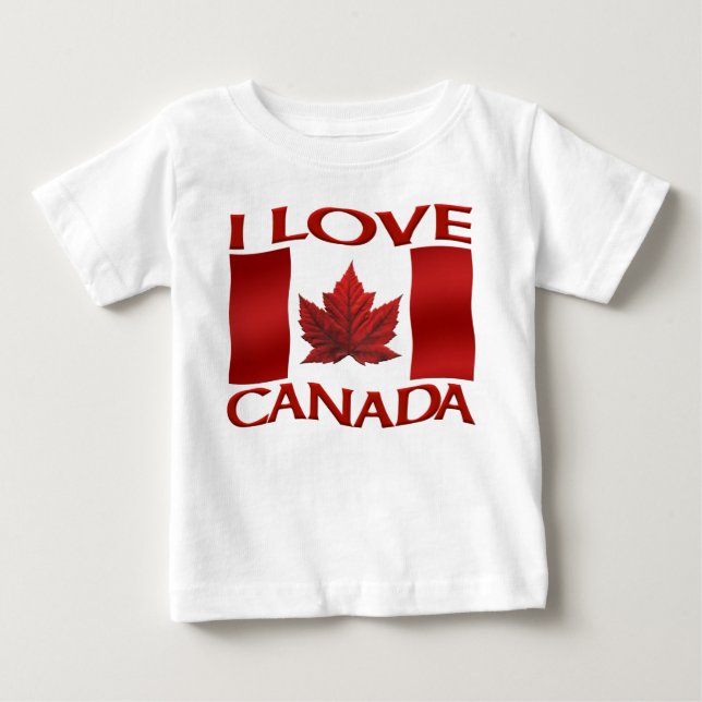 Camiseta De Bebé Me encantan los recuerdos de bebé de Canadá (Anverso)