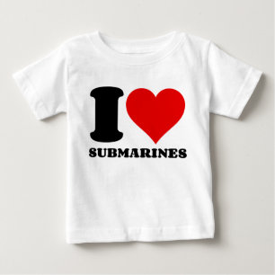 CAMISETA DE BEBÉ ME ENCANTAN LOS SUBMARINIOS