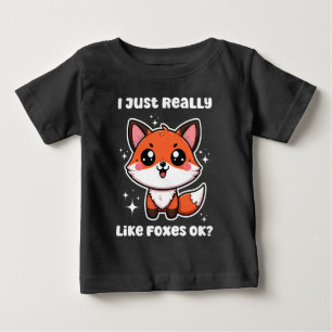 Camiseta De Bebé Me Encantan Los Zorros, ¿Ok? Regalo De Zorro Lindo