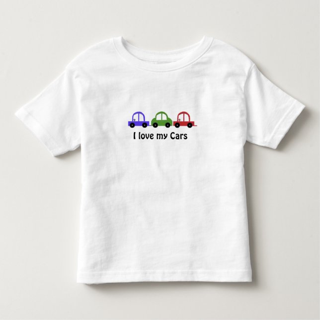 Camiseta De Bebé Me encantan mis coches (Anverso)