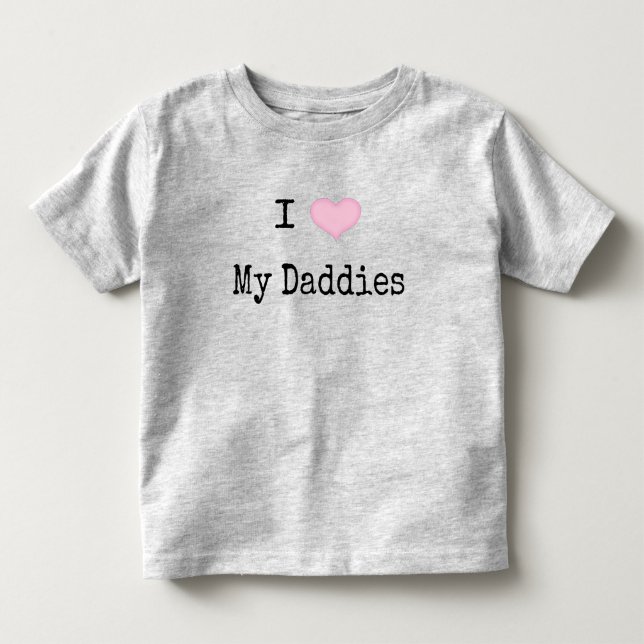 Camiseta De Bebé Me encantan mis daddies (Anverso)