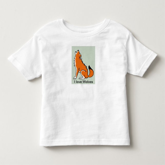 Camiseta De Bebé Me encantan WOLVES - Gráfico animal - vida silvest (Anverso)