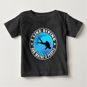 Camiseta De Bebé Me gusta bucear y quizás 3 personas