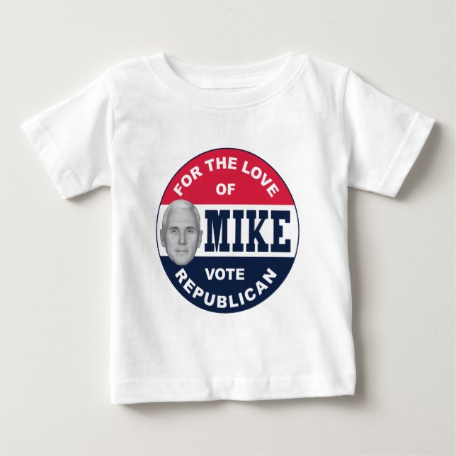 CAMISETA DE BEBÉ ME GUSTA MIKE-BUTTON-REPUBLICAN (Anverso)
