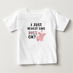 Camiseta De Bebé Me Gustan Los Cerdos.