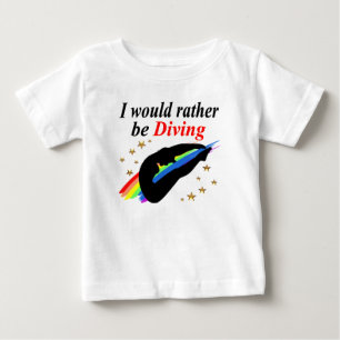 CAMISETA DE BEBÉ ME GUSTARÍA SER DISEÑO DE CHICA BUZO BUCEANDO