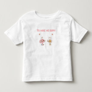 Camiseta De Bebé ¡Me Haces Feliz! Cerebro Feliz y Flor