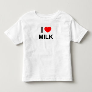 Camiseta De Bebé Me ❤️ LECHE Me encanta la leche Me encanta la lech