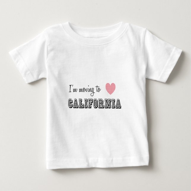 Camiseta De Bebé Me mudo a California (Anverso)