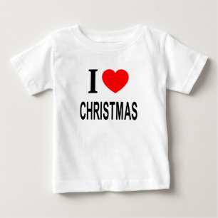 Camiseta De Bebé Me ❤️ NAVIDAD Amo la NAVIDAD Me encanta la NAVIDAD