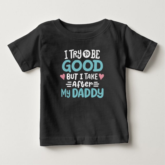 Camiseta De Bebé Me parezco a mi papá (Anverso)