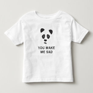 Camiseta De Bebé Me pones triste. Triste panda.