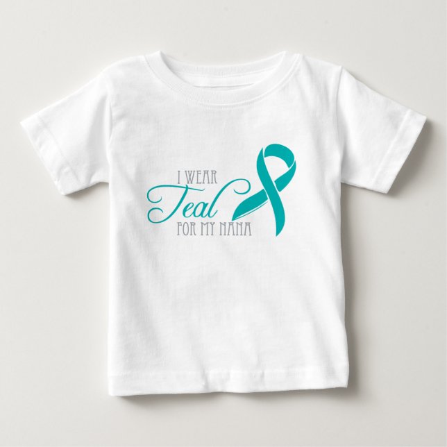 Camiseta De Bebé Me pongo Verde azulado para mi Nana (Anverso)
