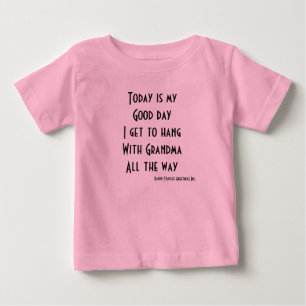 Camiseta De Bebé Me quedo con la abuela