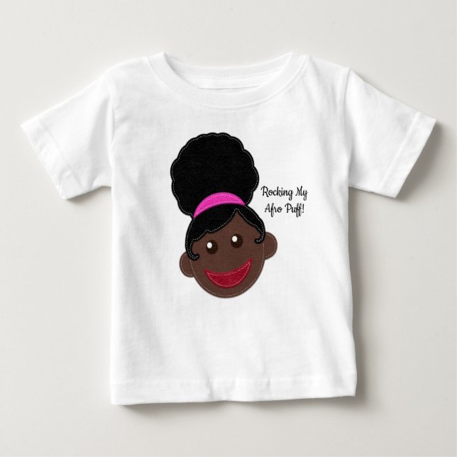 Camiseta De Bebé ¡Me Rocío La Puff Afro! Cabello de niños naturales (Anverso)